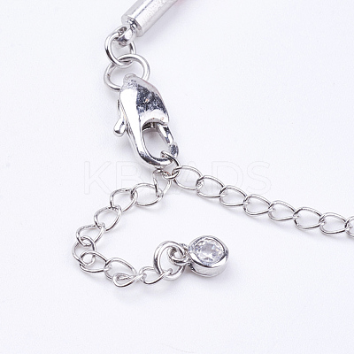 Braided Cotton Cord Bracelet Making MAK-I006-22P-1