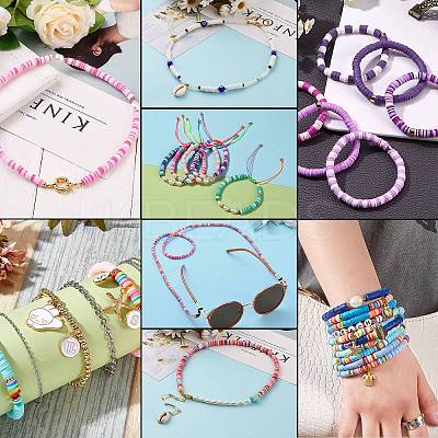 126g 15 Colors Handmade Polymer Clay Beads CLAY-SZ0001-32-1