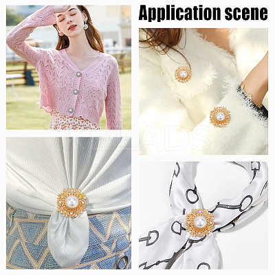 4Pcs 2 Colors 1-Hole Alloy Shank Buttons FIND-NB0006-76-1