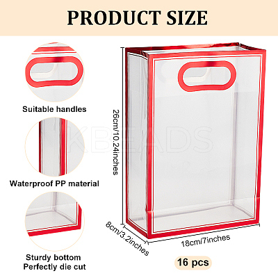 Rectangle Plastic Transparent Gift Bags ABAG-WH0048-21B-1