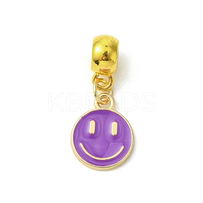 Golden Tone Alloy Enamel European Dangle Charms PALLOY-JF03235-1