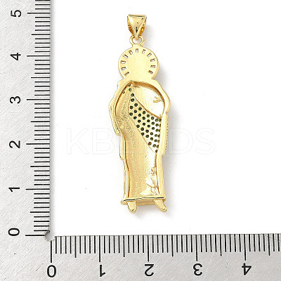 Brass Micro Pave Cubic Zirconia Pendants KK-H537-26A-G-1