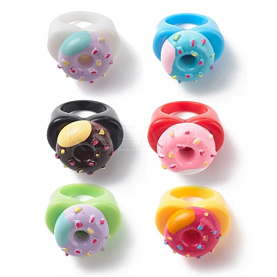 Cute 3D Resin Finger Ring RJEW-JR00538-01-1