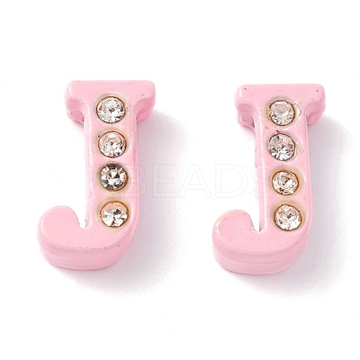 Spray Painted Zinc Alloy Slide Charms ALRI-WH0005-13J-1