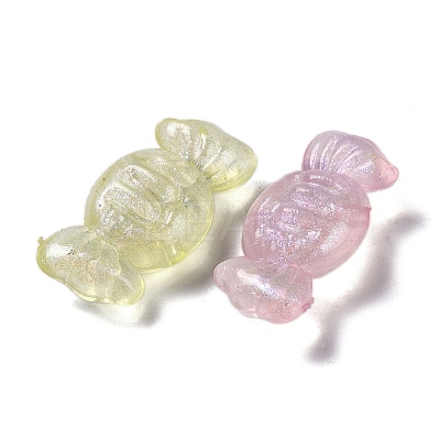 Luminous Transparent Acrylic Beads OACR-G033-06C-1