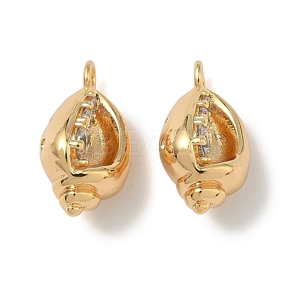 Ocean Style Brass Micro Pave Cubic Zirconia Pendants KK-A280-01B-G-1