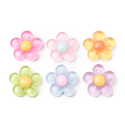 Transparent Resin & Glitter Powder Cabochons RE-CBA0EC6-02-1