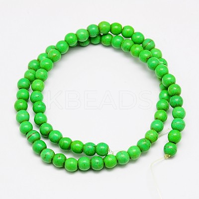 Synthetic Turquoise Beads Strands TURQ-G106-4mm-02B-1