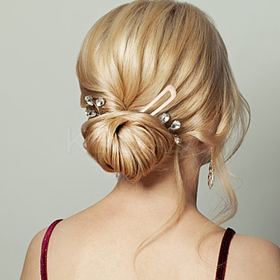 12Pcs 3 Colors Alloy Hair Forks Findings AJEW-GO0001-50-1