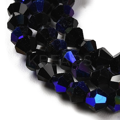 Transparent Electroplate Glass Beads Strands LS-GLAA-F029-3mm-D02-1