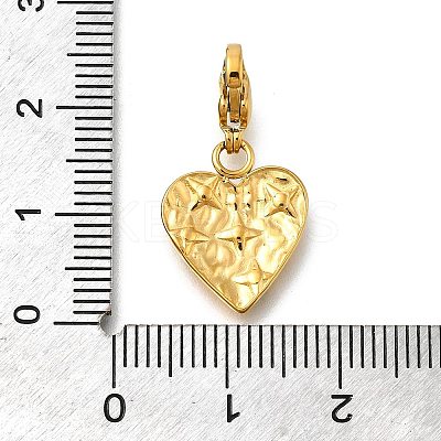 Heart 304 Stainless Steel Rhinestones Pendant Decorations STAS-R159-50G-02-1