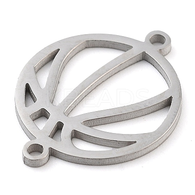 304 Stainless Steel Hollow Sport Ball Connector Charms STAS-M076-11P-1