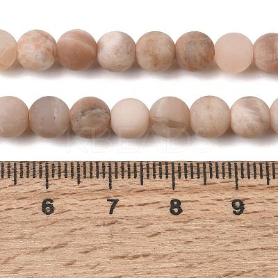 Natural Sunstone Beads Strands G-J372-05-6mm-A-1