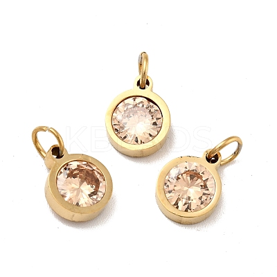 PVD Vacuum Plating 304 Stainless Steel Pendants STAS-D189-07G-C-1