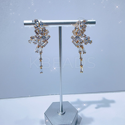 Fashionable luxury Clear Cubic Zirconia & Rhinestone Butterfly Stud Earrings KY8568-5-1