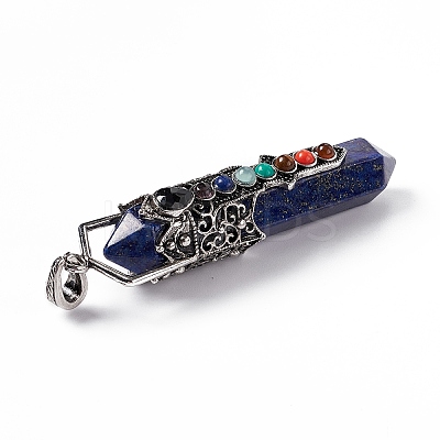 Natural Lapis Lazuli Dyed Big Pointed Pendants G-H281-02E-1