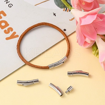 Tarnish Resistant 304 Stainless Steel Bayonet Clasps STAS-G157-02P-6mm-1