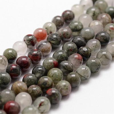 Natural African Bloodstone Beads Strands G-D840-66-10mm-1