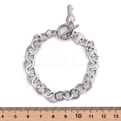 Tarnish Resistant 304 Stainless Steel Cable Chain Bracelets BJEW-P237-08P-1