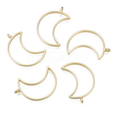 Matte Style Rack Plating Alloy Open Back Bezel Pendants PALLOY-S047-39C-FF-1