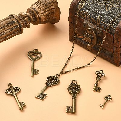 30Pcs 15 Style Tibetan Style Alloy Pendants FIND-TZ0001-02-1