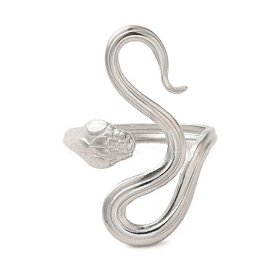 Non-Tarnish 304 Stainless Steel Open Cuff Ring LS-RJEW-C068-01B-P-1