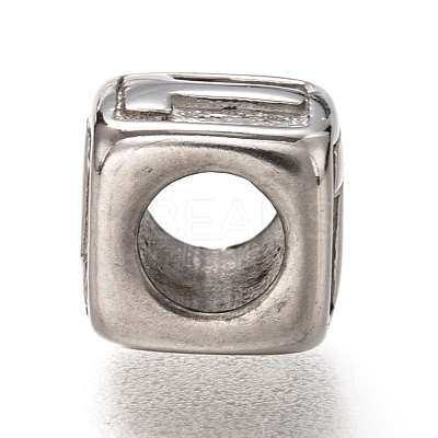 Tarnish Resistant 304 Stainless Steel European Beads OPDL-L020-001T-1