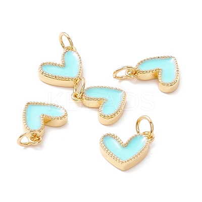 Rack Plating Brass Enamel Charms KK-D073-27G-03-1