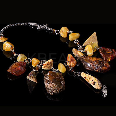 Rough Raw Natural Tiger Eye Beads Strands G-OC0003-77-1