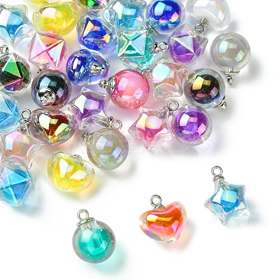 32Pcs 4 Styles AB Color Resin  Pendants RESI-FS0001-84-1
