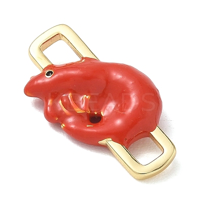 Brass Enamel Connector Charm KK-CBA4231-01C-G-1