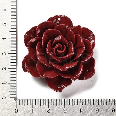Synthetic Shell Dyed Carved Flower Connector Charms CORA-D034-01B-1