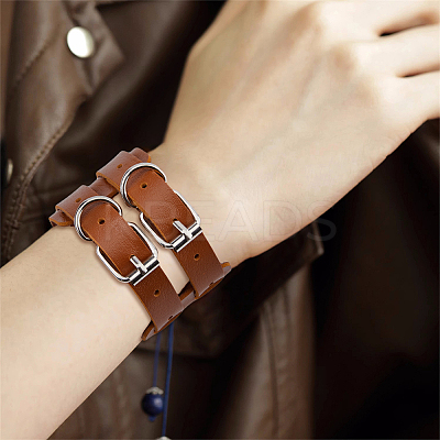3Pcs 3 Colors Imitation Leather Cord Bracelet BJEW-FH0001-02-1