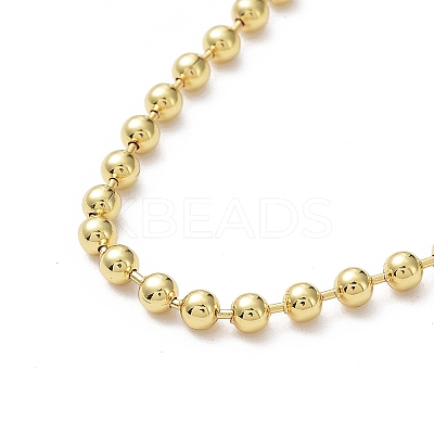 Rack Plating Brass Ball Chain Bracelets for Women BJEW-G676-01A-G-1
