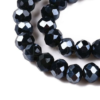 Electroplate Glass Beads Strands EGLA-A034-P4mm-A29-1