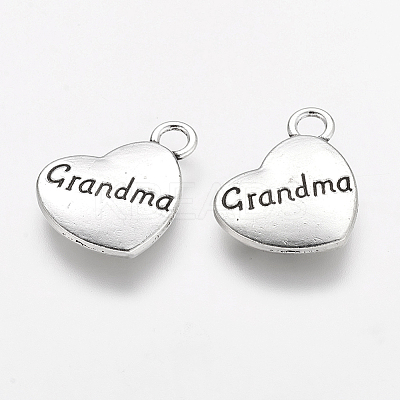 Tibetan Style Heart Alloy Pendants TIBEP-Q043-201-RS-1