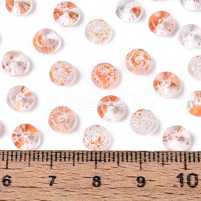 Baking Paint Transparent Glass Beads DGLA-T004-07I-1