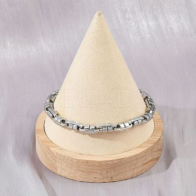 304 Stainless Steel Link Chain Bracelets for Women BJEW-Z143-02P-1