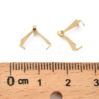 Brass Ice Pick Pinch Bails KK-F907-08G-1