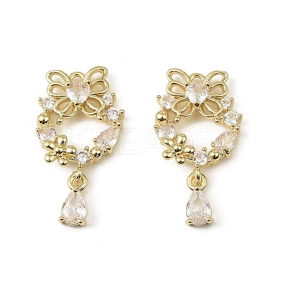 Brass Micro Pave Cubic Zirconia Pendants LS-KK-C107-03G-1
