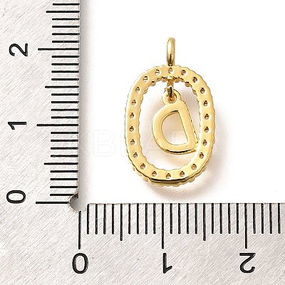 Brass Micro Pave Cubic Zirconia Pendants ZIRC-P123-01G-D01-1