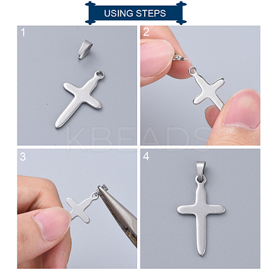 Non-Tarnish 201 Stainless Steel Snap on Bails X-STAS-R071-28-1