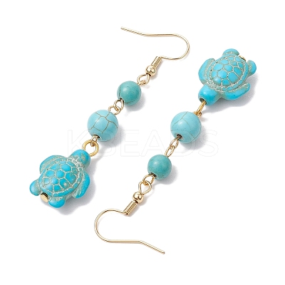Synthetic Turquoise Dangle Earrings EJEW-JE05849-03-1