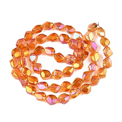 Electroplate Glass Beads Strands EGLA-T021-10E-1