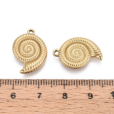 304 Stainless Steel Conch Pendants STAS-T069-27G-1