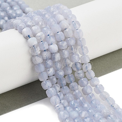 Natural Blue Lace Agate Beads Strands G-H042-A09-02-1