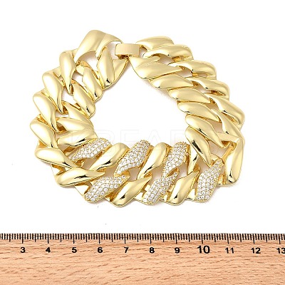 Brass Link Chain Bracelets for Women BJEW-H630-08G-1