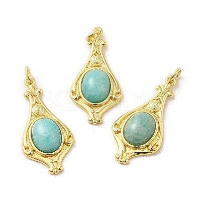 Natural Amazonite Pendants G-C096-03G-02-1