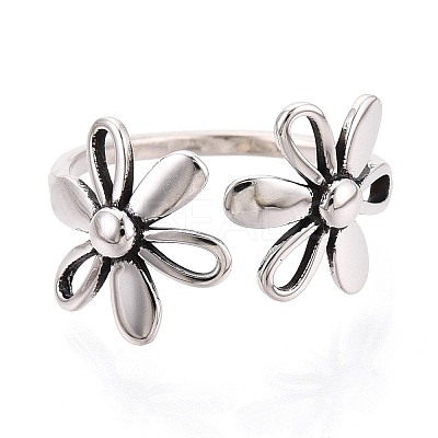 925 Sterling Silver Open Cuff Rings for Women STER-N016-135AS-1