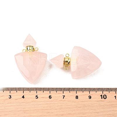 Natural Mixed Stone Perfume Bottle Pendants G-L623-10G-1